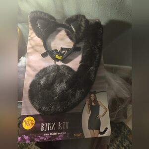 BNWT binx/ black cat ears and tail